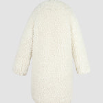 Open Front Fuzzy Coat Faux Fur Plush Lapel Warm Long Coat