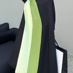 Long Sleeves Loose Asymmetric Buttoned Contrast Color Split-Joint Lapel Midi Dresses Shirt Dress