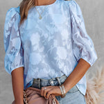 Amelie Rousseau | Floral Puff Sleeve Blouse For Women