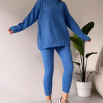 Nadorine Chic Turtleneck Top and Slim Trousers Two-piece Set