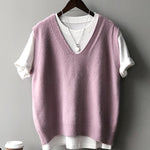 Simple 9 Colors V-Neck Loose Sleeveless Vest