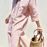 Corinne | Classic Striped Shirt Maxi