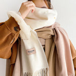Solid Color Tasseled Scarf Scarfs&Hats