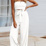 Summer Fashion Sexy Tube Top Strapless Casual Jumpsuit