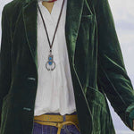 Gold velvet solid color fashion casual suit jacket