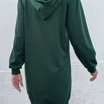 hooded pullover sweater dress