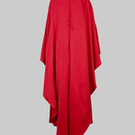 Cape High-Low Pleated Solid Color Split-Joint Round-Neck Evening Dresses Maxi Dresses