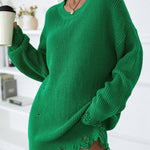Nadorine Drop Shoulder Ripped Distressed Sweater Dress for Women Casual Summer Vacation 2026