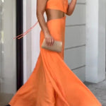 Sexy Halter Neck Backless Sleeveless Maxi Dress