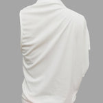 Applique Asymmetric Embroidered Figure Mock Neck Blouses&shirts Tops