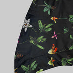 Long Sleeves Loose Asymmetric Flower Print Split-Joint Lapel Blouses&Shirts Tops