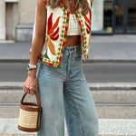embroidered sleeveless tank top