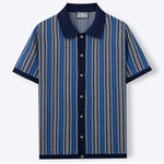 KZZ Men's High-Quality Short-Sleeve Knit Shirt
