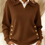 Fritzie | V-Neck Sweater with Collar