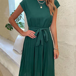 Sleeveless Party Dress Elegant Elegant Sundresses Fashion A Line Tunic Dress Pleated Dress