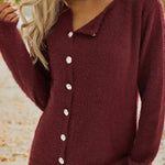 Solid Color Single-breasted Sweater Cardigan