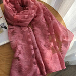 Simple Imitated Silk Fabric Shawl Scarf