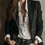 Vintage Black Tailored Black Blazer