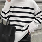 Loose Striped Pullover Sweater