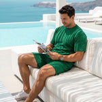 KZZ Men's Jacquard Two-Piece Set