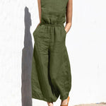 Wide Leg Long Jumpsuit
