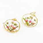 Retro Country Style Dried Flower Earrings
