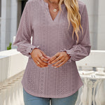 Nadorine Long Sleeve T-Shirt Solid O Neck Elastic Tops for Women Casual Work Office Loose Fit 2026 | Under $40