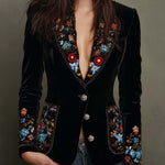 Apolline™ | Multicolored Embroidered Blazer