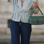 By My Side Knit Solid Color Tie-up Waist Relaxed Cardigan