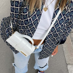 Diamond Print Loose Light Cotton Jacket