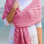 Fashionable women's knitted shawl scarf