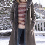 Sheepskin Reversible Hooded Long Coat