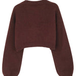 Casual Cookie Man Pattern Knitted Cardigan