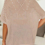 Women's Summer Hollow Out Crochet Knit Tops Beach Coverup