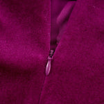 Wrap Solid Color Zipper Stand Collar Mini Dresses