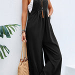 Solid color casual suspenders overalls