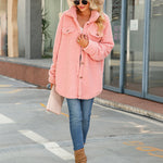 Nadorine Button Down Winter Warm Brushed Jacket