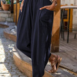 Women's cotton linen casual beach trousers