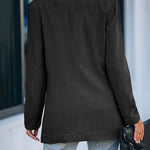 Nadorine Double Breasted Button Down Office Work Wear Solid Blazer Jacket