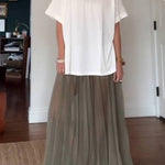 Mist Drape Pleated Floor-Mounting Skirt
