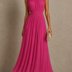 Iselle | Roxanne Ruched Waist Sleeveless Maxi Dress
