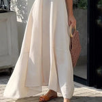 Sleeveless V Neck Lace Up Loose Holiday Beach Dress