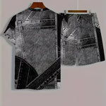 KZZ Men's Outdoor Short-Sleeve and Shorts Set