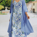 Two Piece Set Sleeveless Straps Elegant Dresses Casual Loose Fit Cardigan