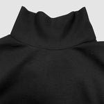 Long Sleeves Loose Asymmetric Buttoned Split-Joint Split-Side Mock Neck Maxi Dresses