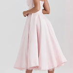 Suspender V-Neck Sleeveless Tutu Maxi Dress