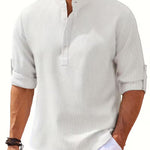 Breccan | Classic Stand-Up Collar Button Shirt