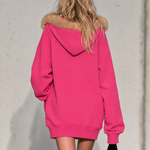 Chic And Elegant Casual Color-block Star-print Sweatshirt Mini Dress