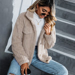 Plush Button-Front Jacket