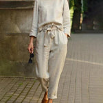 Two Piece Lace Up Pants Set